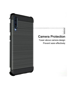 Funda Gel Tpu Anti-Shock Carbon Negra para Samsung Galaxy A50 / A50s / A30s