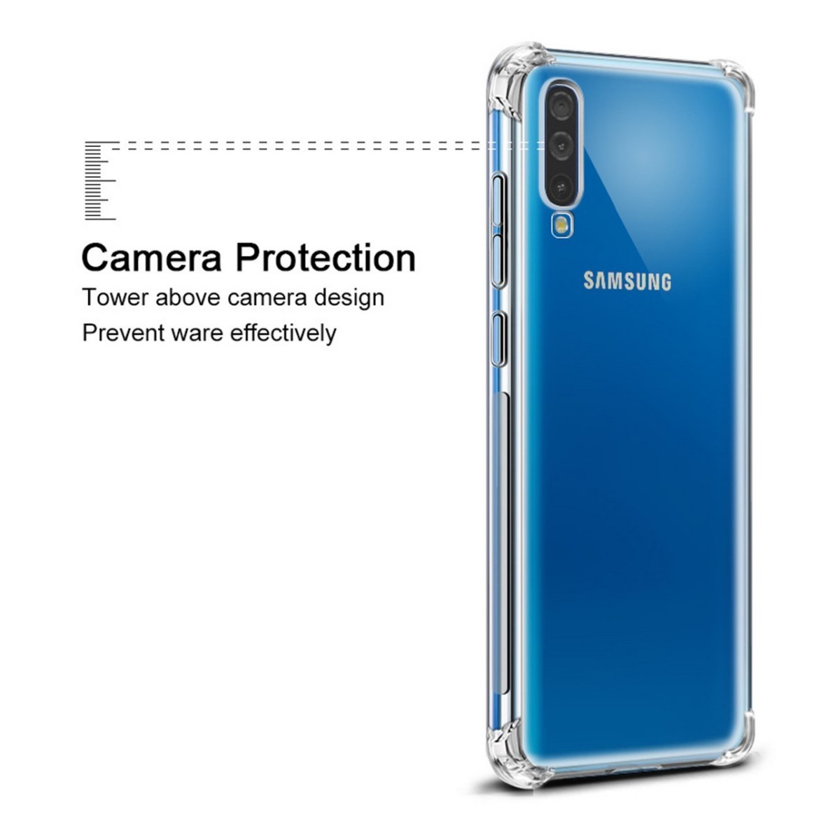 Funda Gel Tpu Anti-Shock Transparente para Samsung Galaxy A50 / A50s / A30s