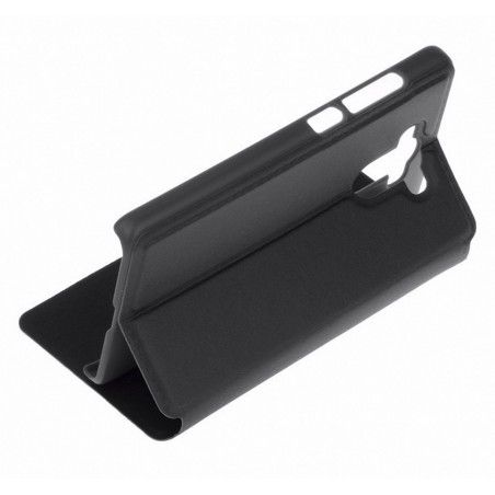 Funda Soporte Piel Negra Con Ventana para Xiaomi Redmi 4 / 4 Pro Flip Libro