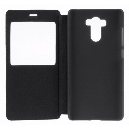 Funda Soporte Piel Negra Con Ventana para Xiaomi Redmi 4 / 4 Pro Flip Libro