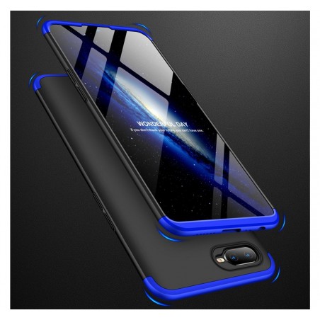 Funda Carcasa GKK 360 para Oppo AX7 Color Negra / Azul