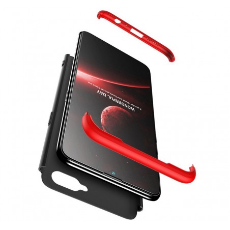 Funda Carcasa GKK 360 para Oppo AX7 Color Negra / Roja