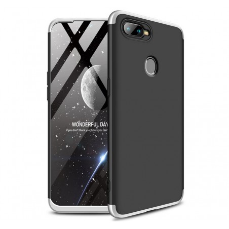 Funda Carcasa GKK 360 para Oppo AX7 Color Negra / Plata