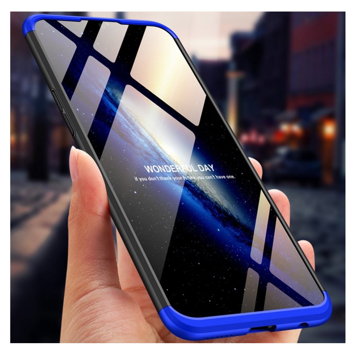 Funda Carcasa GKK 360 para Oppo RX17 Neo Color Negra / Azul