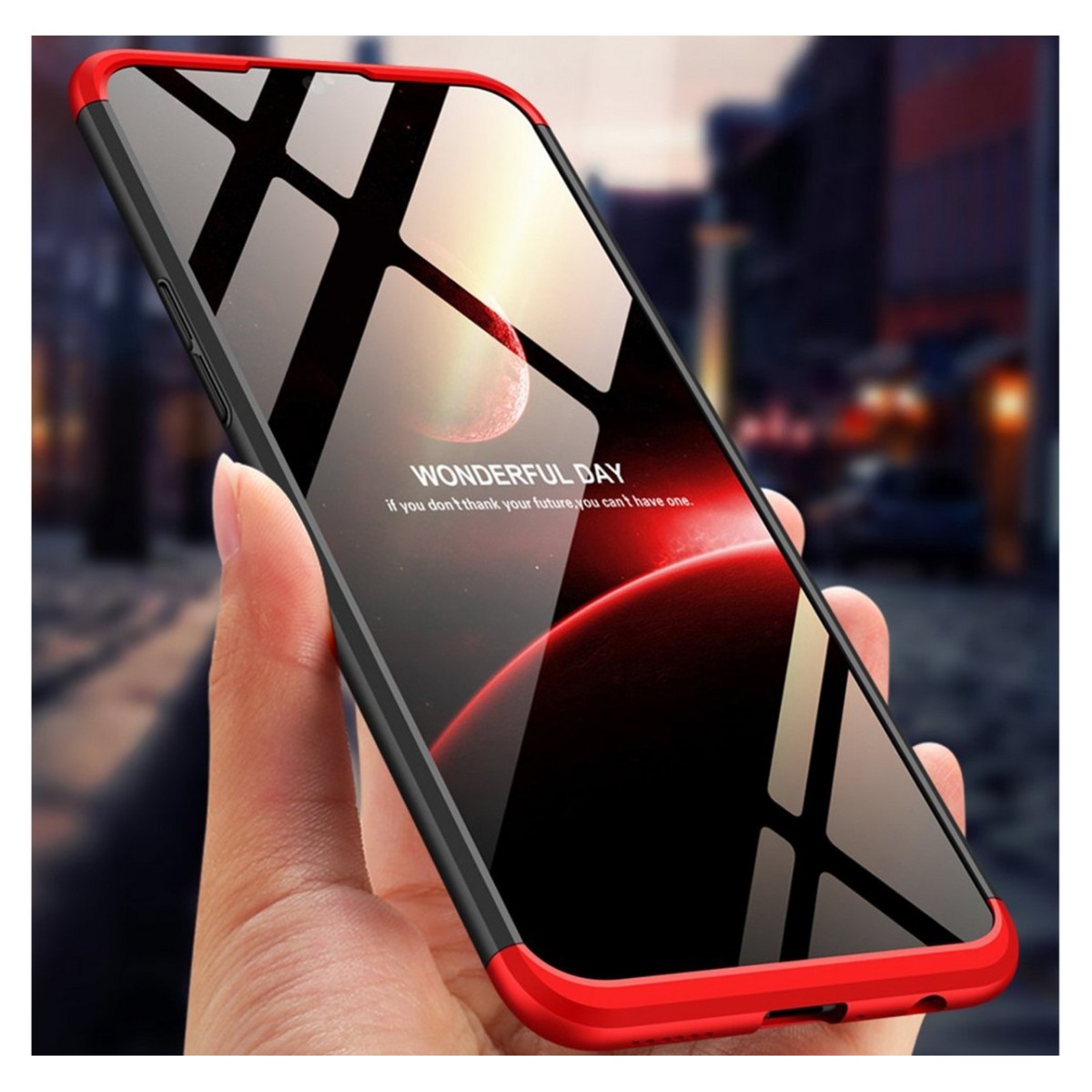 Funda Carcasa GKK 360 para Oppo RX17 Neo Color Negra / Roja