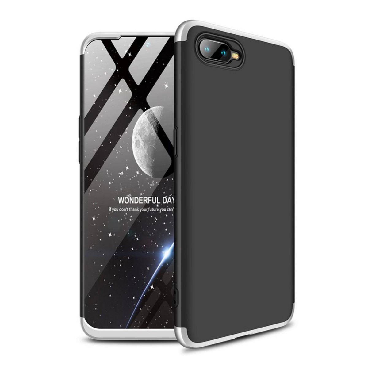 Funda Carcasa GKK 360 para Oppo RX17 Neo Color Negra / Plata