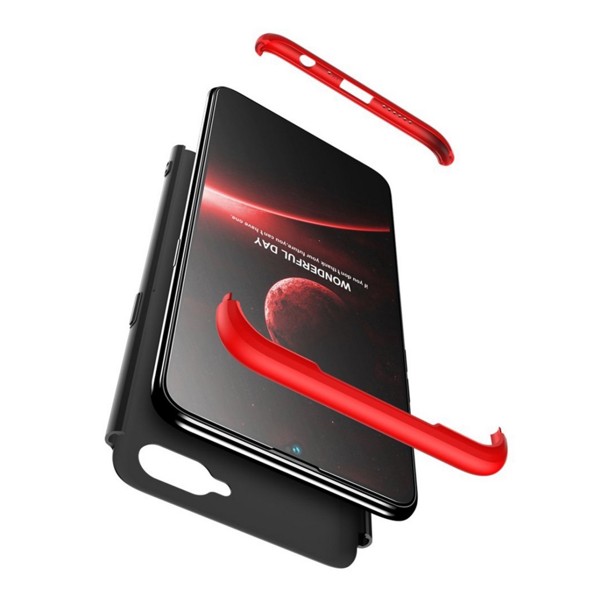 Funda Carcasa GKK 360 para Oppo RX17 Neo Color Negra / Roja