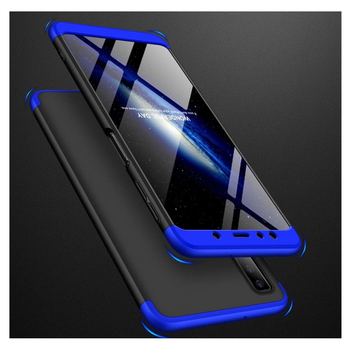 Funda Carcasa GKK 360 para Samsung Galaxy A7 (2018) Color Negra / Azul