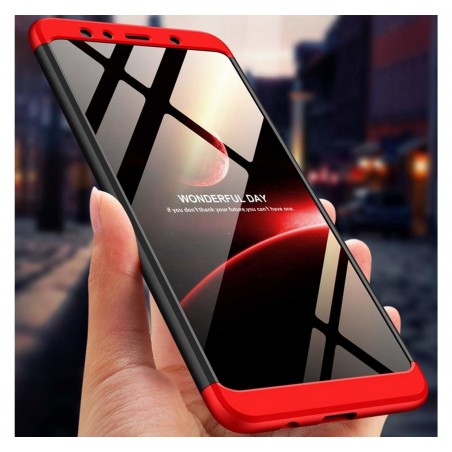Funda Carcasa GKK 360 para Samsung Galaxy A7 (2018) Color Negra / Roja