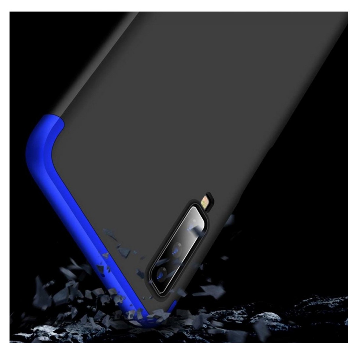 Funda Carcasa GKK 360 para Samsung Galaxy A7 (2018) Color Negra / Azul