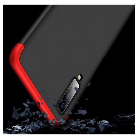 Funda Carcasa GKK 360 para Samsung Galaxy A7 (2018) Color Negra / Roja