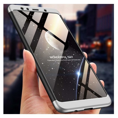 Funda Carcasa GKK 360 para Samsung Galaxy A7 (2018) Color Negra / Plata