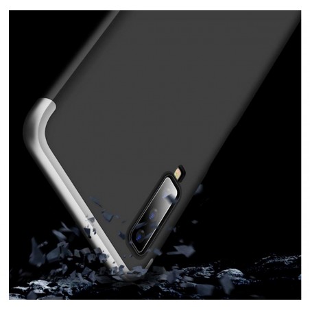 Funda Carcasa GKK 360 para Samsung Galaxy A7 (2018) Color Negra / Plata