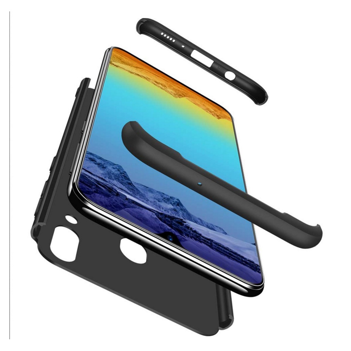 Funda Carcasa GKK 360 para Samsung Galaxy M20 Color Negra