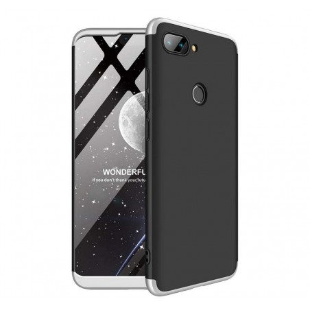 Funda Carcasa GKK 360 para Xiaomi Mi 8 Lite Color Negra / Plata