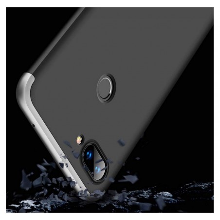 Funda Carcasa GKK 360 para Xiaomi Mi 8 Lite Color Negra / Plata