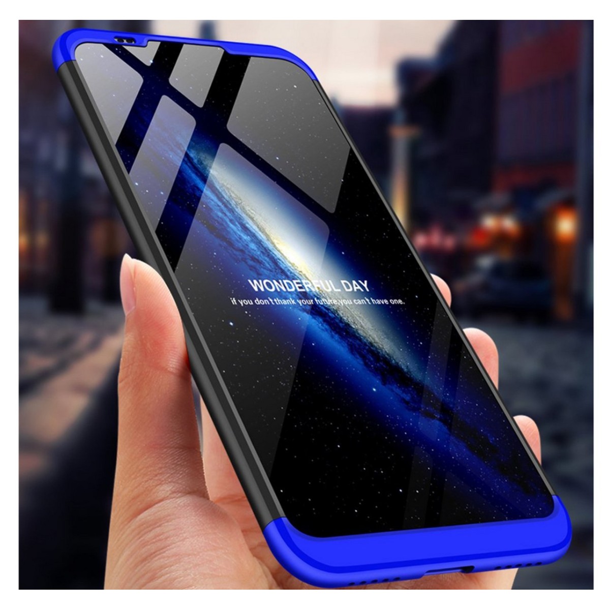 Funda Carcasa GKK 360 para Xiaomi Mi Play Color Negra / Azul