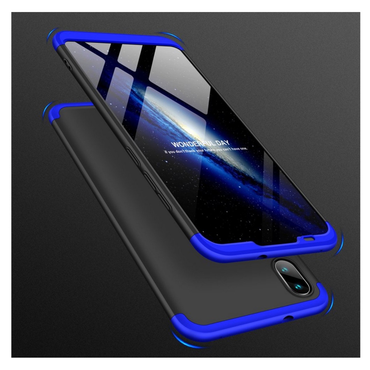 Funda Carcasa GKK 360 para Xiaomi Mi Play Color Negra / Azul