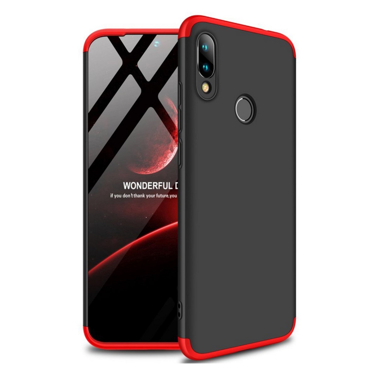 Funda Carcasa GKK 360 para Xiaomi Redmi Note 7 Color Negra / Roja