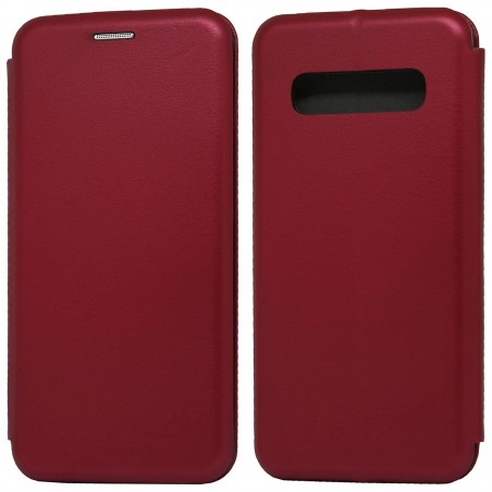 Funda Libro Soporte Magnética Elegance Roja para Samsung Galaxy S10