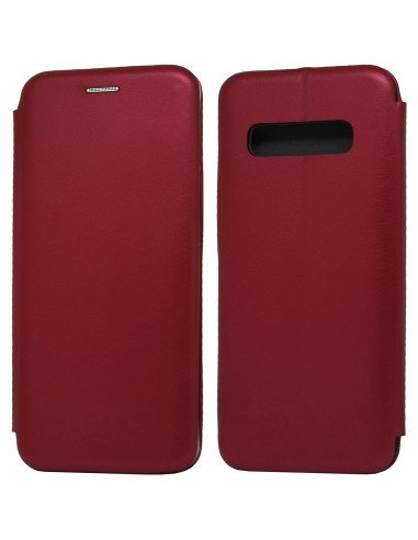 Funda Libro Soporte Magnética Elegance Roja para Samsung Galaxy S10 Plus