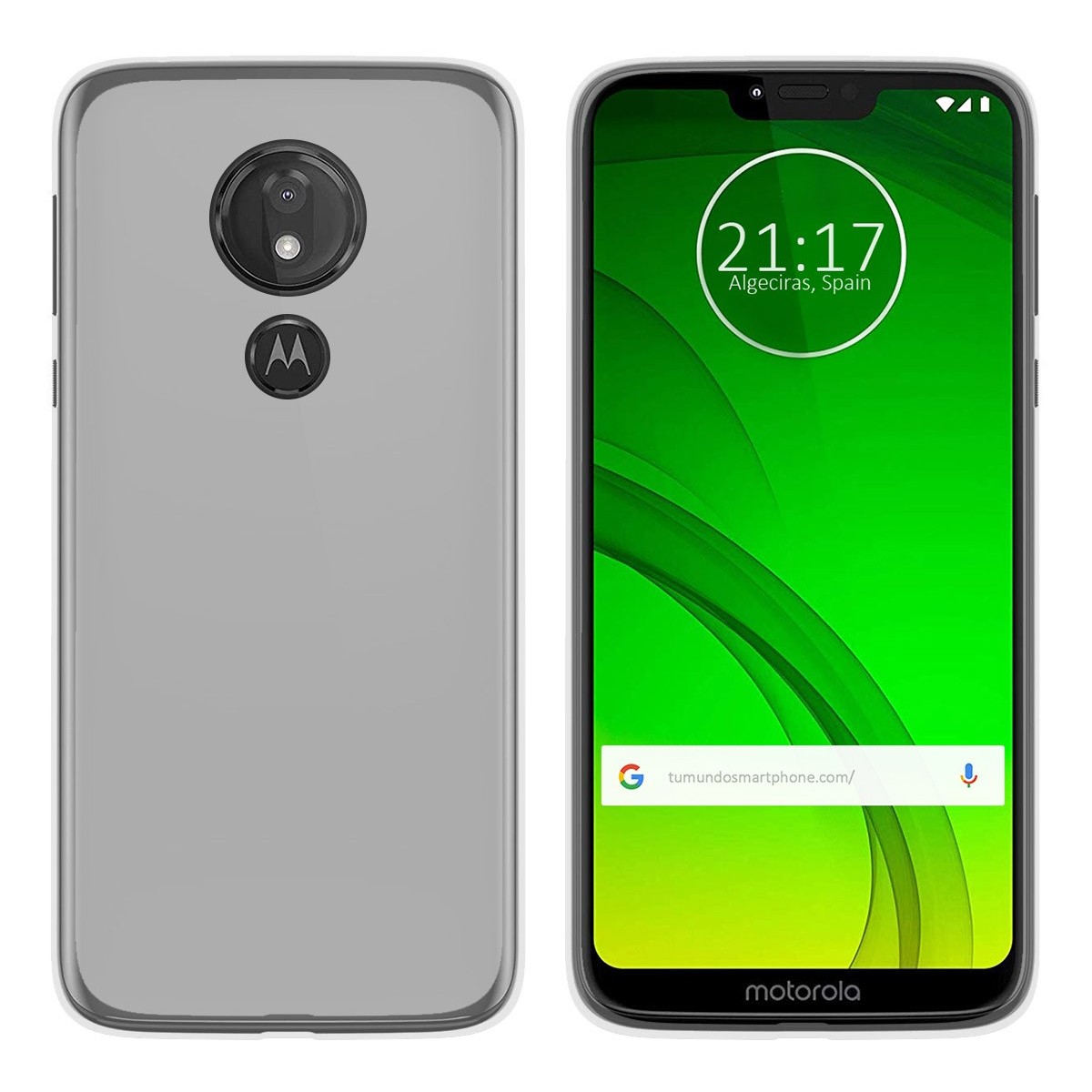 Funda Gel Tpu para Motorola Moto G7 Power Color Transparente