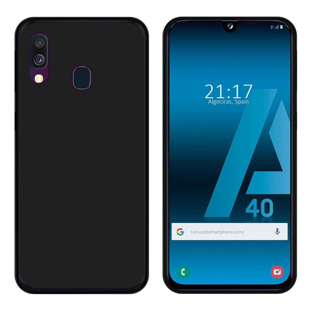 Funda Gel Tpu para Samsung Galaxy A40 Color Negra