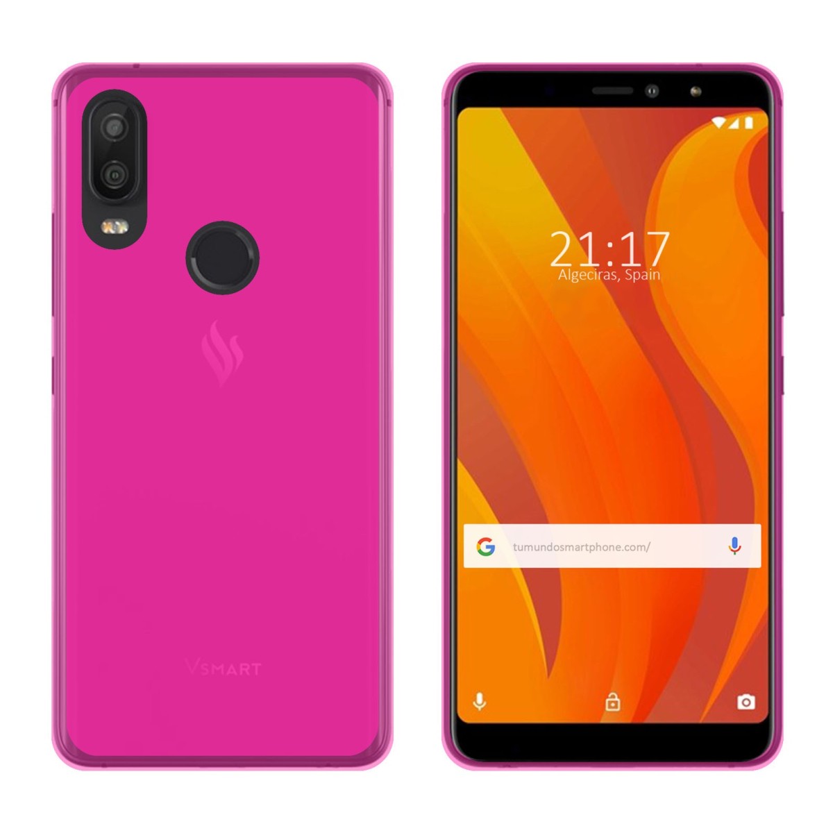 Funda Gel Tpu para Vsmart Active 1 Color Rosa