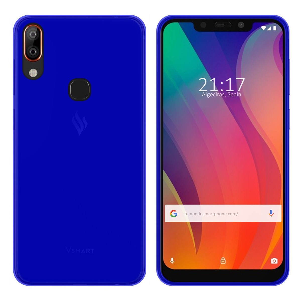 Funda Gel Tpu para Vsmart Active 1+ Plus Color Azul