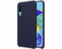Funda Silicona Líquida Ultra Suave para Huawei P30 color Azul oscura