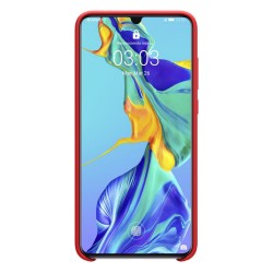 Funda Silicona Líquida Ultra Suave para Huawei P30 color Roja 2
