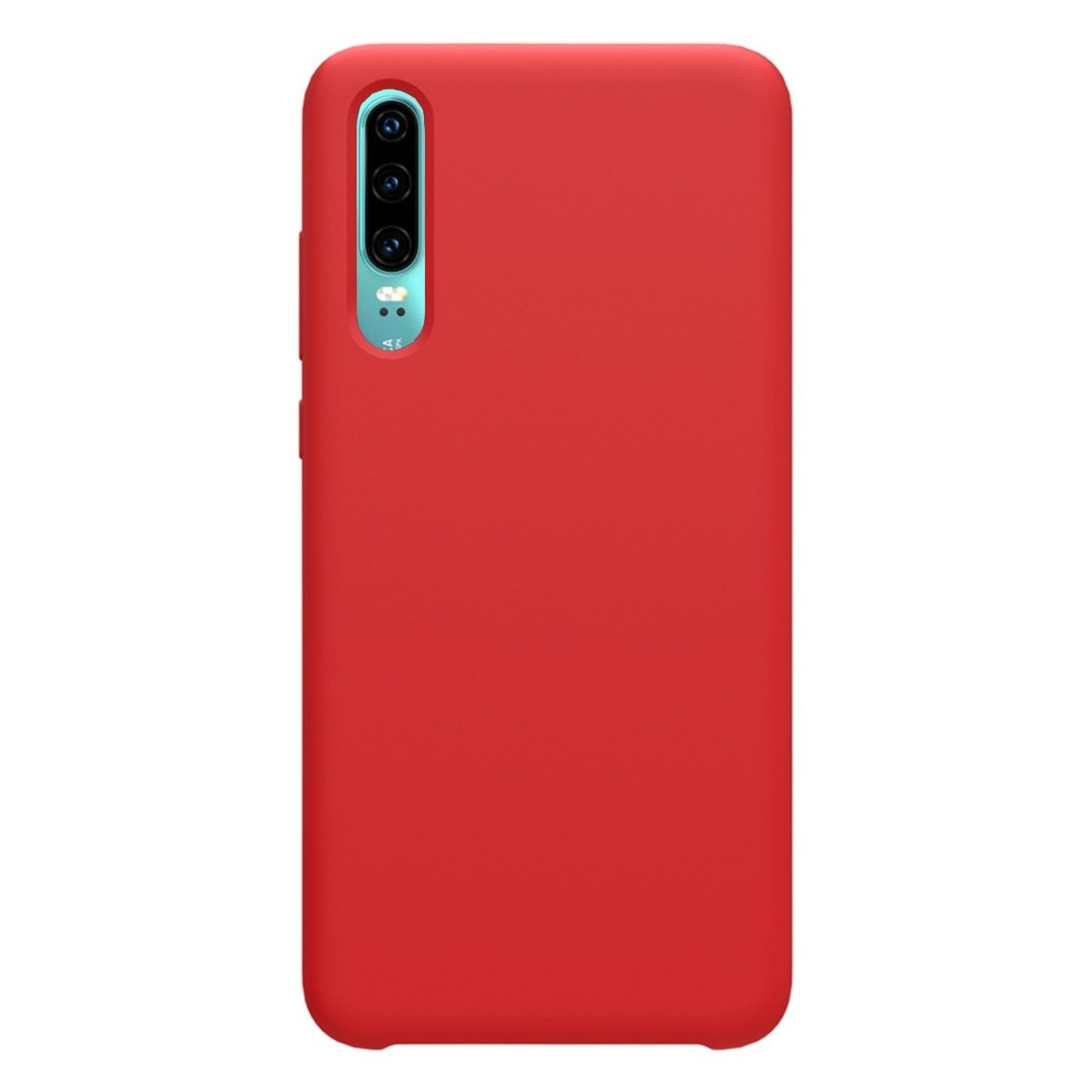 Funda Silicona Líquida Ultra Suave para Huawei P30 color Roja