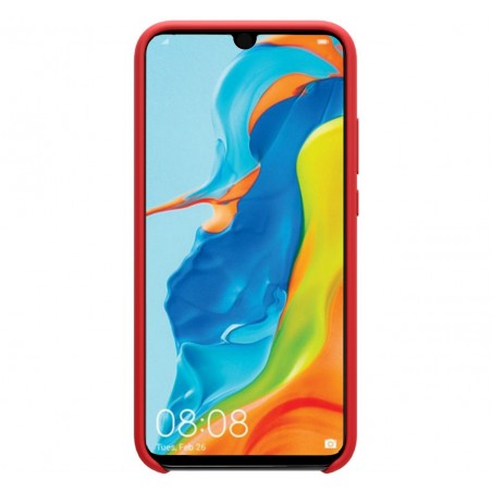 Funda Silicona Líquida Ultra Suave para Huawei P30 Lite color Roja