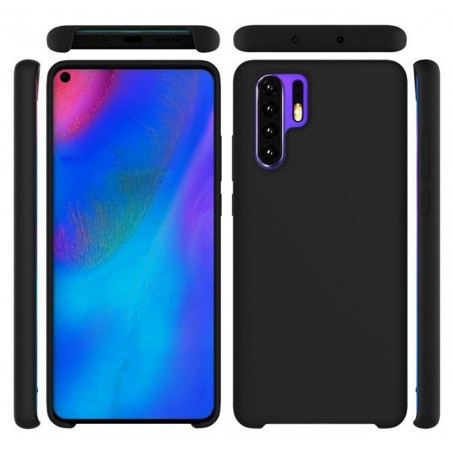 Funda Silicona Líquida Ultra Suave para Huawei P30 Pro color Negra
