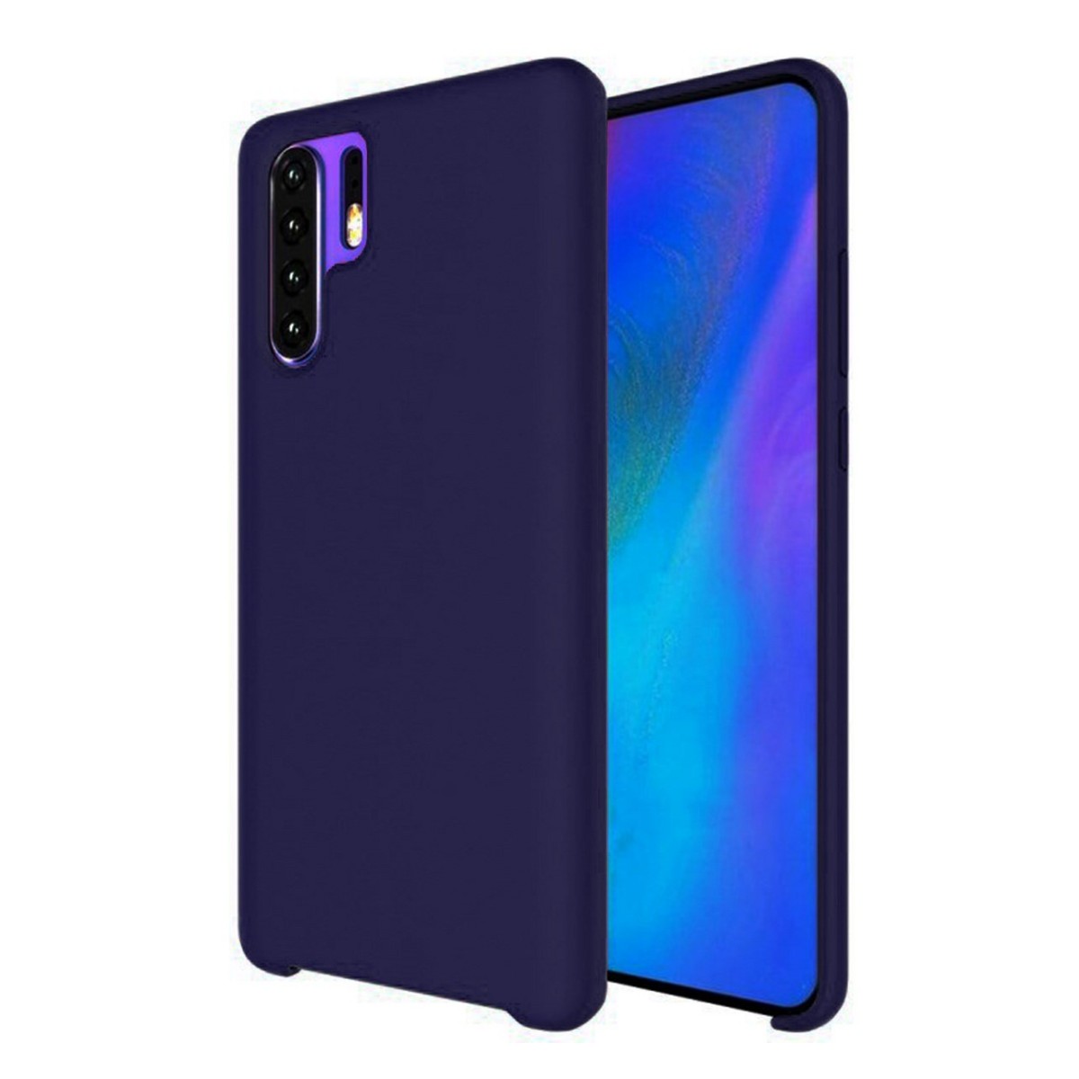 Funda Silicona Líquida Ultra Suave para Huawei P30 Pro color Azul oscura