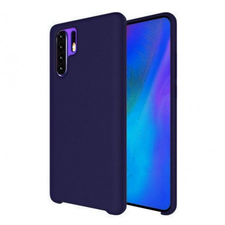 Funda Silicona Líquida Ultra Suave para Huawei P30 Pro color Azul oscura