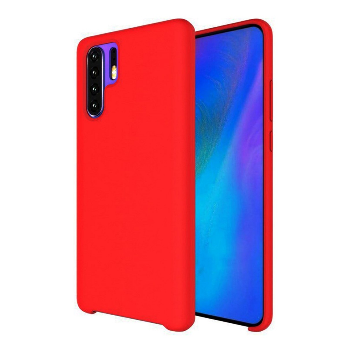 Funda Silicona Líquida Ultra Suave para Huawei P30 Pro color Roja