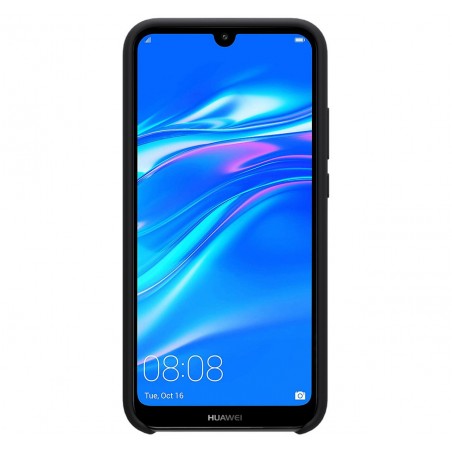 Funda Silicona Líquida Ultra Suave para Huawei Y7 2019 color Negra