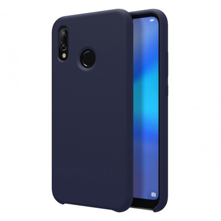 Funda Silicona Líquida Ultra Suave para Huawei Y7 2019 color Azul oscura