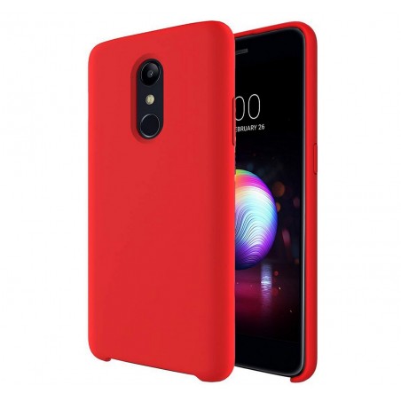 Funda Silicona Líquida Ultra Suave para Lg K11 color Roja