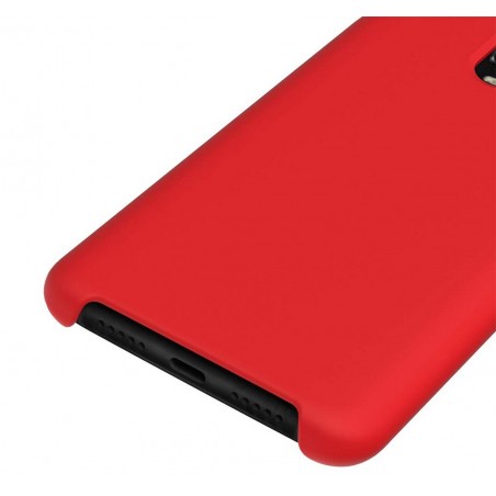 Funda Silicona Líquida Ultra Suave para Lg K11 color Roja