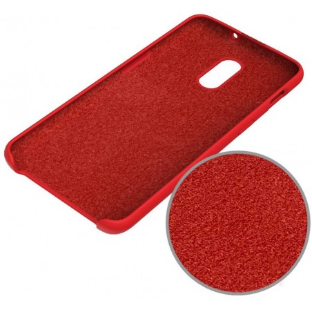 Funda Silicona Líquida Ultra Suave para Lg K11 color Roja