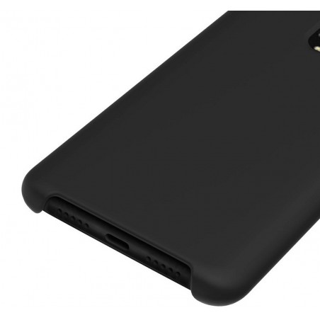 Funda Silicona Líquida Ultra Suave para Lg K9 color Negra