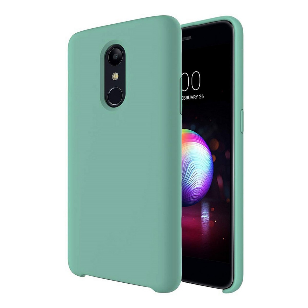 Funda Silicona Líquida Ultra Suave para Lg K9 color Verde Aguamarina