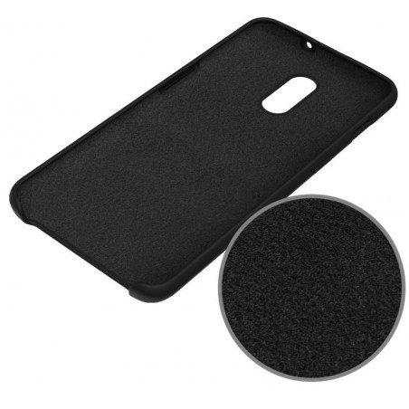 Funda Silicona Líquida Ultra Suave para Lg K9 color Negra