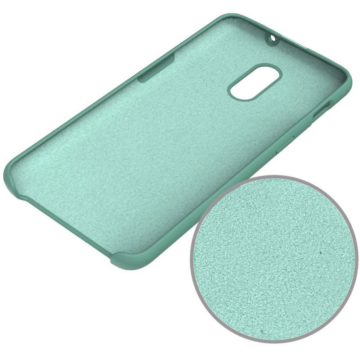 Funda Silicona Líquida Ultra Suave para Lg K9 color Verde Aguamarina