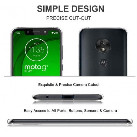 Funda Gel Tpu Fina Ultra-Thin 0,5mm Transparente para Motorola Moto G7 Play