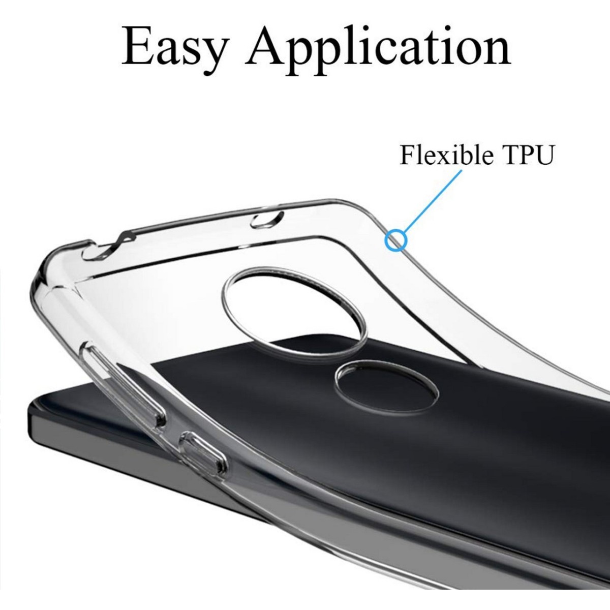 Funda Gel Tpu Fina Ultra-Thin 0,5mm Transparente para Motorola Moto G7 Power