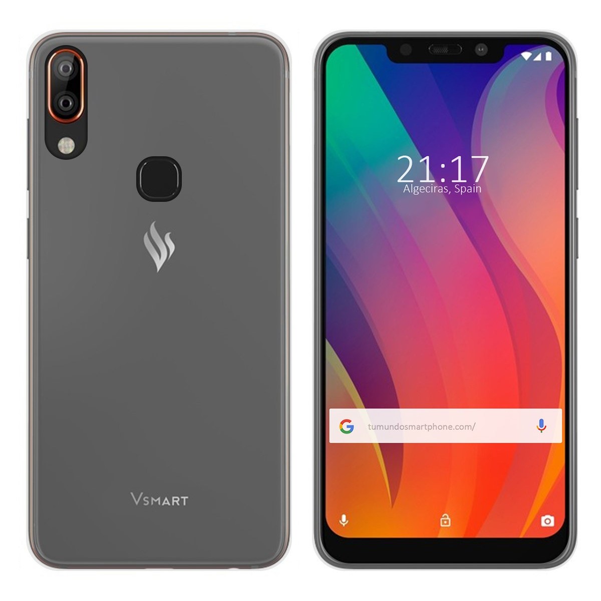 Funda Gel Tpu Fina Ultra-Thin 0,5mm Transparente para Vsmart Active 1+ Plus