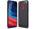 Funda Gel Tpu Tipo Carbon Negra para Oppo AX7